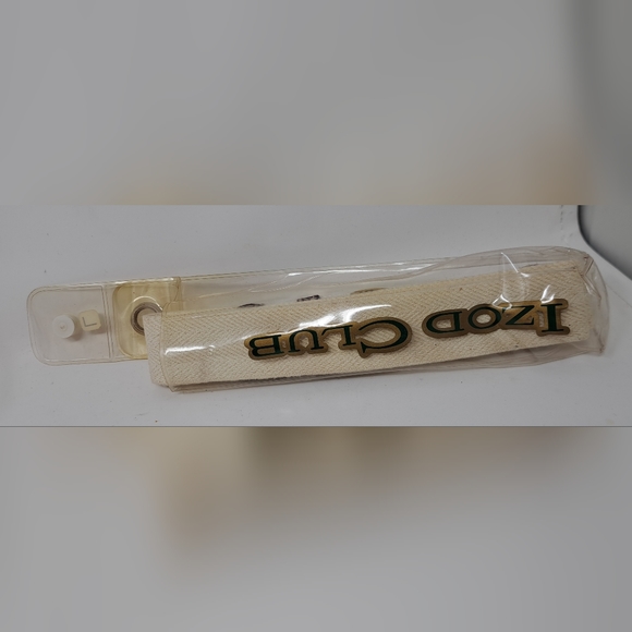 NWT Izod Club Men's Belt White Stretchy Vintage 80s 70s Size Large - Picture 2 of 5